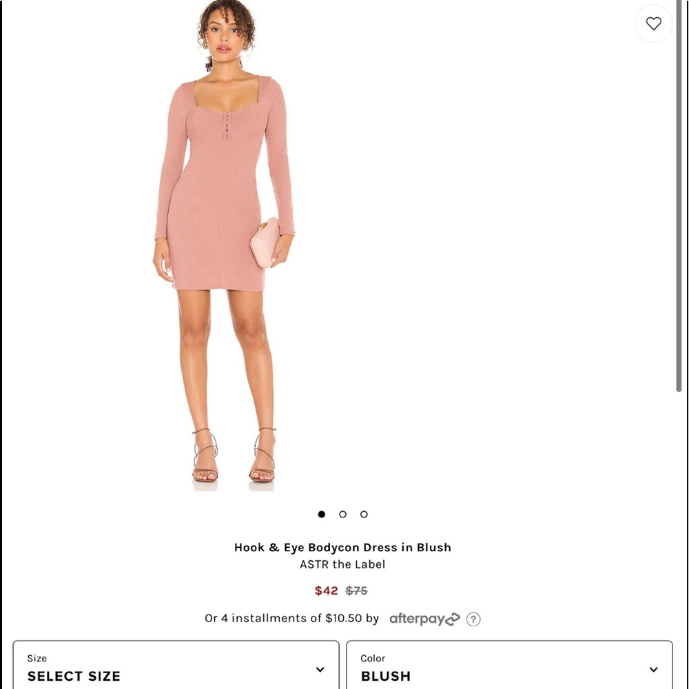 ASTR the label blush bodycon dress